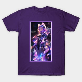 Anime Cute Cat Girl | Quality Anime Girl Artwork | Sci-Fi Manga Girl Anime Art T-Shirt